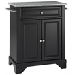 Crosley Furniture LaFayette Wood Portable Kitchen Island in Black/Gray