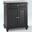 Crosley Furniture Cambridge Wood Portable Kitchen Island in Black