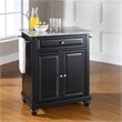 Crosley Furniture Cambridge Wood Portable Kitchen Island in Black/Gray