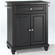 Crosley Furniture Cambridge MDF Wood Portable Kitchen Island in Black