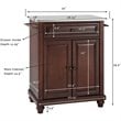 Crosley Furniture Cambridge Wood Top Portable Kitchen Island in Mahogany