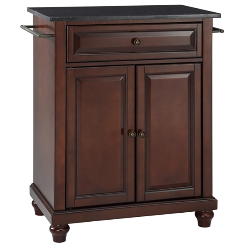 Crosley Furniture Cambridge Wood Portable Kitchen Island in Mahogany