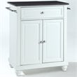Crosley Furniture Cambridge Wood Portable Kitchen Island in White/Black
