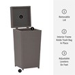 Crosley Furniture Palm Harbor Wicker / Rattan Patio Trash Can in Brown