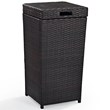 Crosley Furniture Palm Harbor Wicker / Rattan Patio Trash Can in Brown