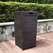 Crosley Furniture Palm Harbor Wicker / Rattan Patio Trash Can in Brown