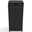 Crosley Furniture Palm Harbor Wicker / Rattan Patio Trash Can in Brown
