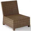 Crosley Furniture Bradenton Fabric Armless Patio Chair in Brown and Navy