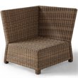 Crosley Furniture Bradenton Fabric Corner Patio Chair in Brown and Navy