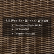 Crosley Furniture Bradenton Fabric Armless Patio Chair in Brown and Sand