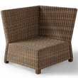 Crosley Furniture Bradenton Fabric Corner Patio Chair in Brown and Sand
