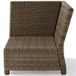 Crosley Furniture Bradenton Fabric Corner Patio Chair in Brown and Sand