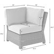 Crosley Furniture Bradenton Fabric Corner Patio Chair in Brown and Sand