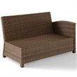 Crosley Furniture Bradenton 5 PC Fabric Patio Sectional Set in Weathered Sand