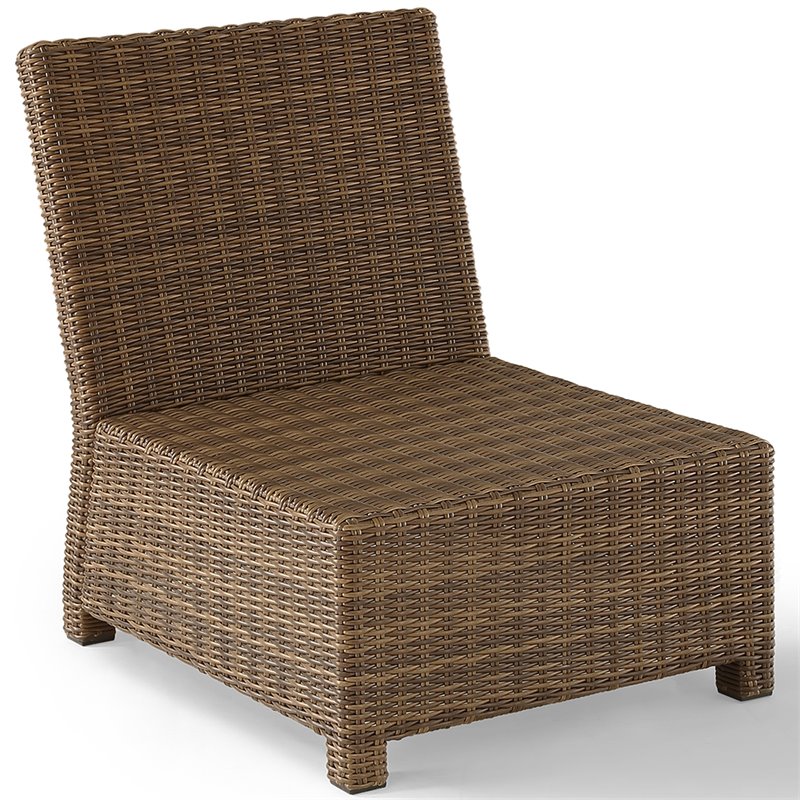 Crosley Furniture Bradenton 5 PC Fabric Patio Sectional Set in Weathered Sand