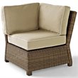 Crosley Furniture Bradenton 5 PC Fabric Patio Sectional Set in Weathered Sand