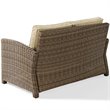 Crosley Furniture Bradenton Outdoor Fabric Patio Loveseat in Brown/Sand