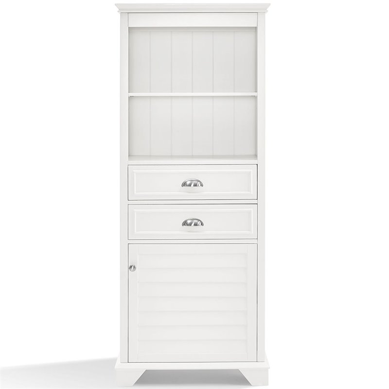 Crosley Lydia Contemporary Linen Cabinet in White
