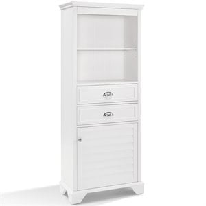 Crosley Lydia Contemporary Linen Cabinet in White