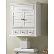 Crosley Furniture Lydia Wood Medicine Cabinet in White/Chrome