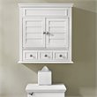 Crosley Furniture Lydia Wood Medicine Cabinet in White/Chrome