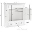 Crosley Furniture Lydia Wood Medicine Cabinet in White/Chrome