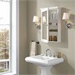 Crosley Furniture Lydia Wood Mirror Medicine Cabinet in White/Clear