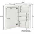 Crosley Furniture Lydia Wood Mirror Medicine Cabinet in White/Clear