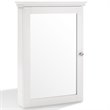 Crosley Furniture Lydia Wood Mirror Medicine Cabinet in White/Clear