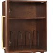 Crosley Furniture Everett Wood Record Player Stand in Mahogany/Gold