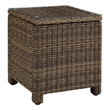 Crosley Furniture Bradenton Wicker / Rattan Patio End Table in Brown
