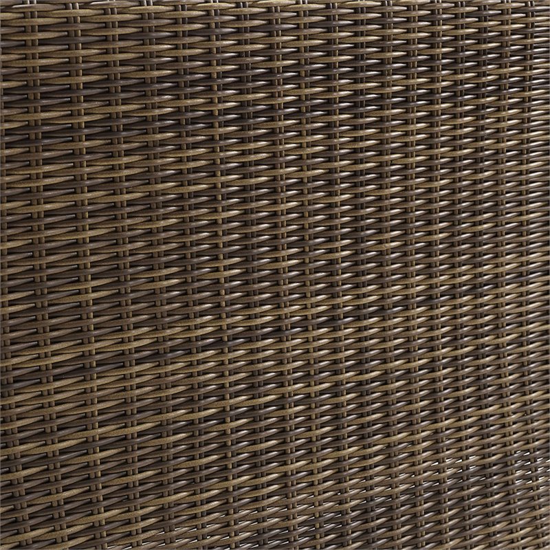 Crosley Furniture Bradenton Fabric Patio Sofa in Brown and Red