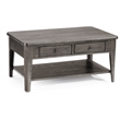 Casual Choice Solid Wood Condo Cocktail Table in Gray Finish