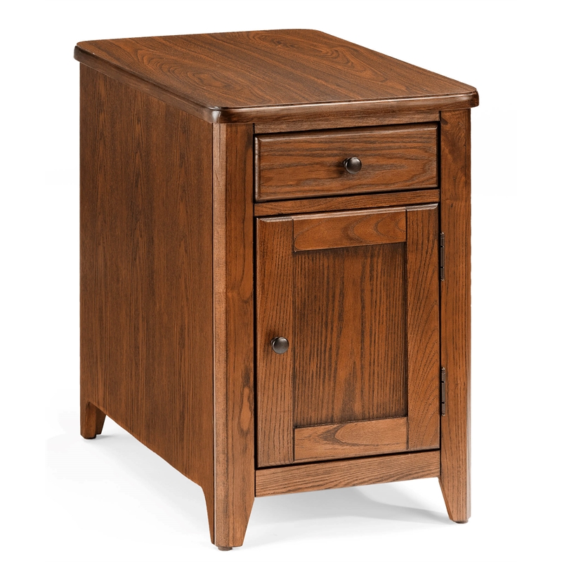 Casual Choice Solid Wood Chair Side Cabinet in Walnut Finish