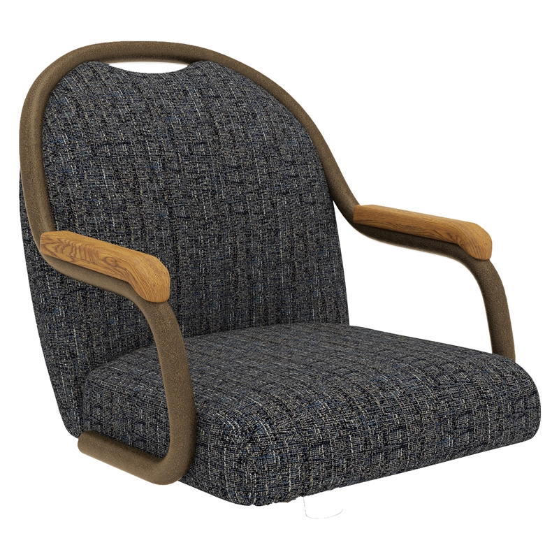 Chromcraft CM188 Caster Dining Chair in Chestnut Solid Wood and Bronze Finish