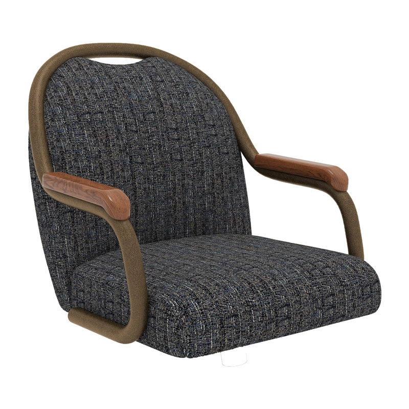 Chromcraft CM188 Caster Dining Chair in Solid Wood Walnut and Bronze Finish
