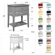 Ameriwood Home Franklin 2 Drawer Accent Table in White
