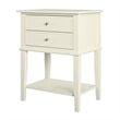 Ameriwood Home Franklin 2 Drawer Accent Table in White