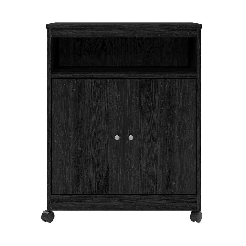 Altra Furniture Landry Microwave Cart in Black Ebony Ash