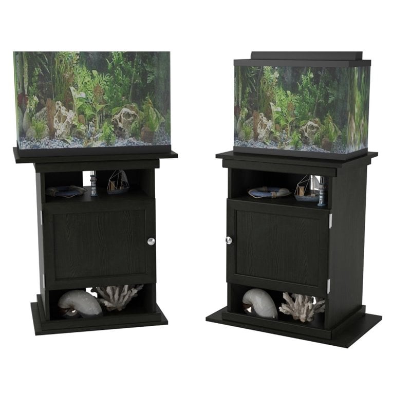 Altra Furniture Flipper Aquarium Stand in Black Oak