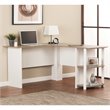 Altra Furniture Dakota L Shape Desk in White and Sonoma Oak