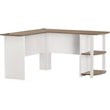 Altra Furniture Dakota L Shape Desk in White and Sonoma Oak