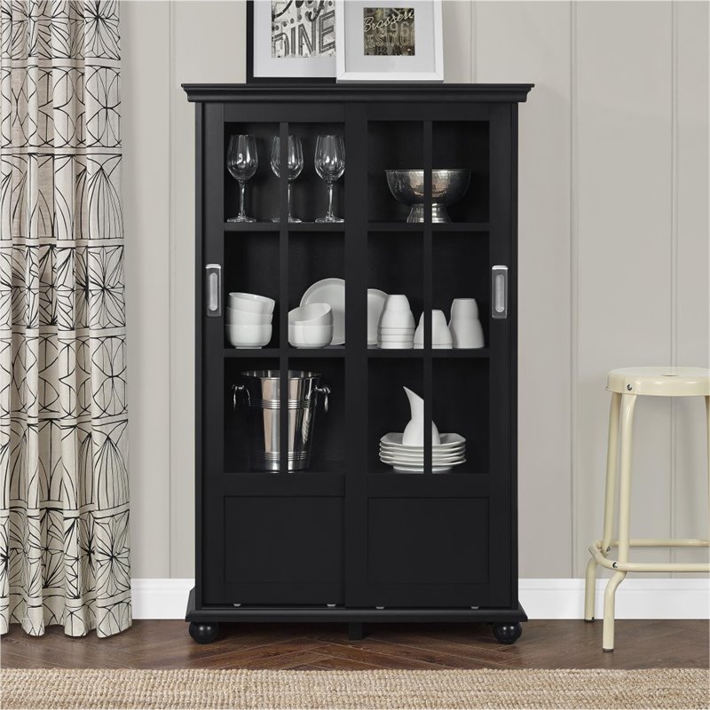 Altra Furniture Aaron Lane 4 Shelf Bookcase in Black