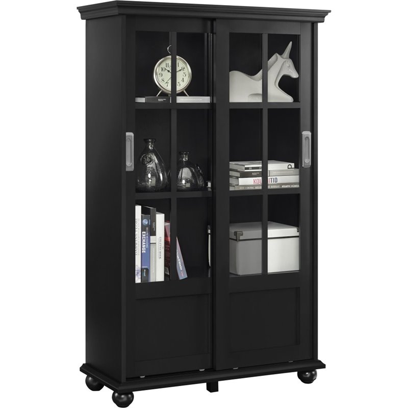 Altra Furniture Aaron Lane 4 Shelf Bookcase in Black