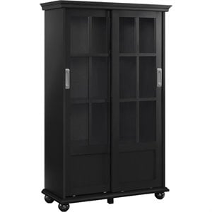 Altra Furniture Aaron Lane 4 Shelf Bookcase in Black