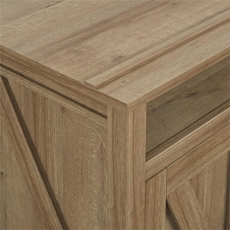 Ameriwood Home Farmington 60'' Fireplace TV Stand in Light Pine