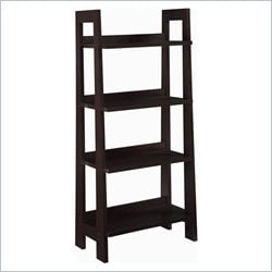 Ameriwood Mission Shaker Ladder Espresso Bookcase  