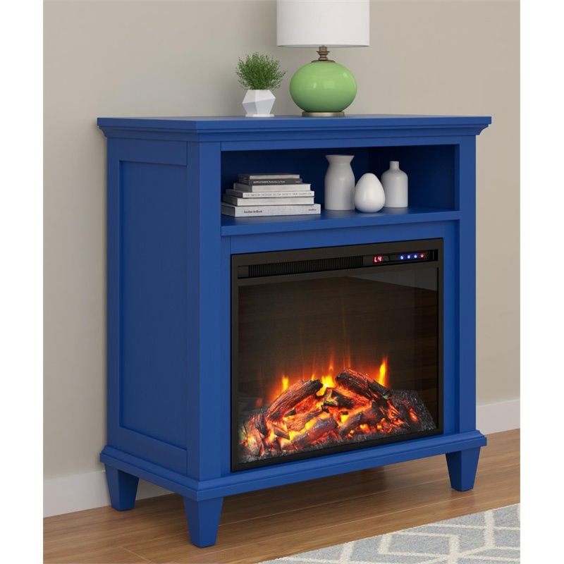32'' Fireplace TV Stand in Blue