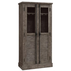 Ameriwood Home Sienna Park Bar Cabinet in Rustic Gray