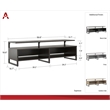 Ameriwood Home Whitby TV Stand 65 Inch in Golden Oak